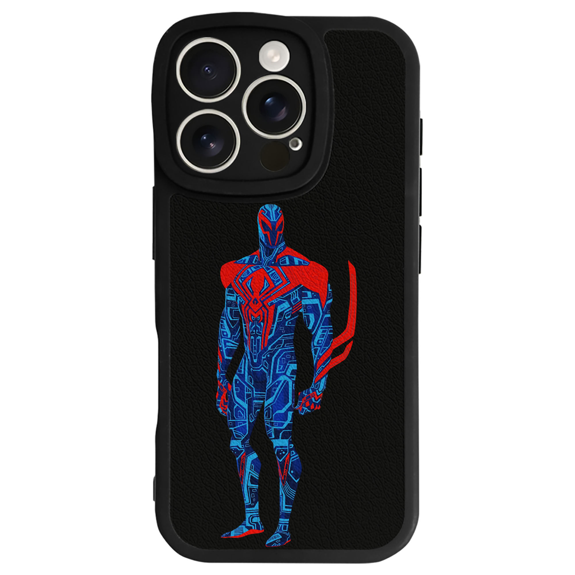 Spider Man スパイダーマン 【iPhone 16シリーズ対応】シリコンスマホケース（レザー調） 材質：シリコン